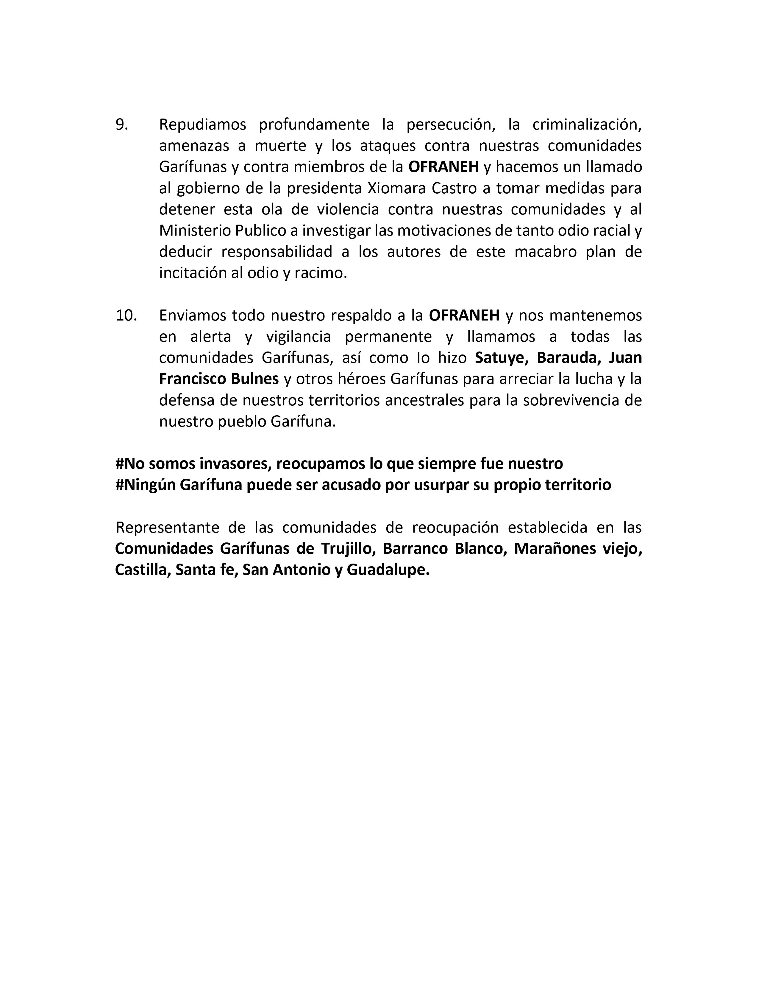 PRONUNCIAMIENTO PÚBLICO page 0003